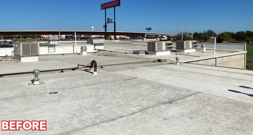 Silicone Repairs Commercial Roof Leak