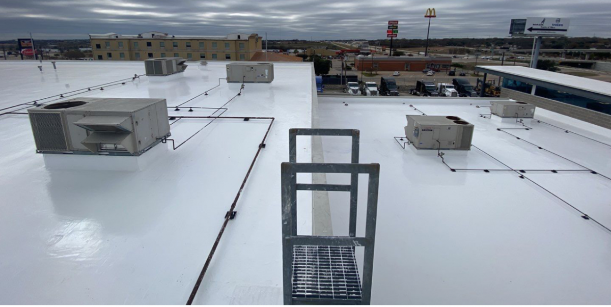 Silicone Repairs Commercial Roof Leak